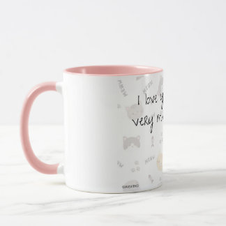 Een 'I Love You Meow en Kitty'-mok voor je geliefd Mok