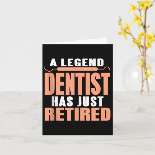 Een iconische tandarts heeft zojuist gepensioneerd kaart (Gele Bloem)