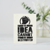 Een idee kan niet worden vernietigd briefkaart (Staand voorkant)