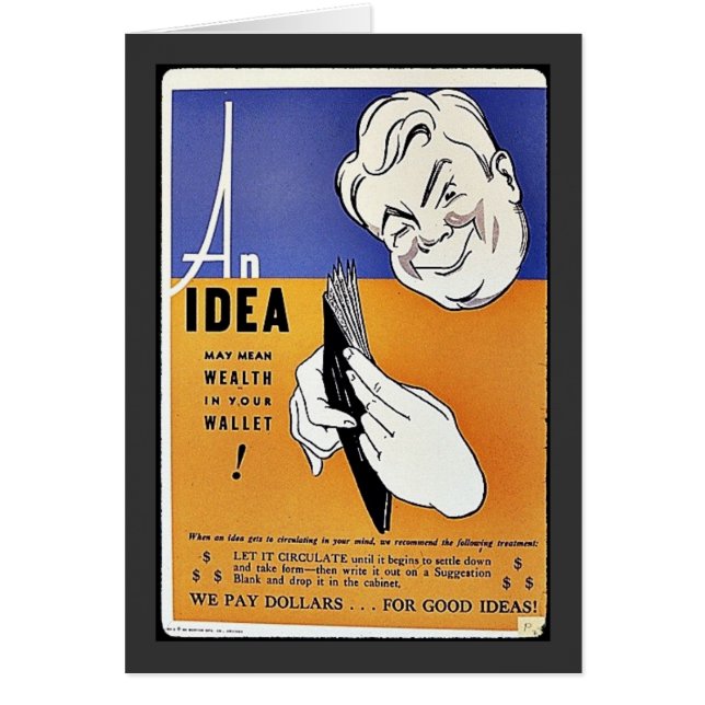 Een idee, rijkdom in je portefeuille (Voorkant)