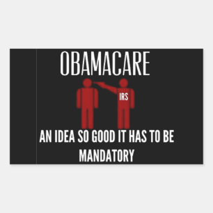 EEN IDEE ZO GOED DAT HET VERPLICHTE OBAMACARE MOES RECHTHOEKIGE STICKER