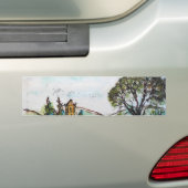 Een Idyllic British Village-schets Bumpersticker (Op auto)