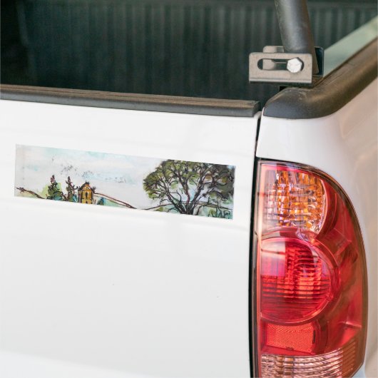 Een Idyllic British Village-schets Bumpersticker (Op Truck)