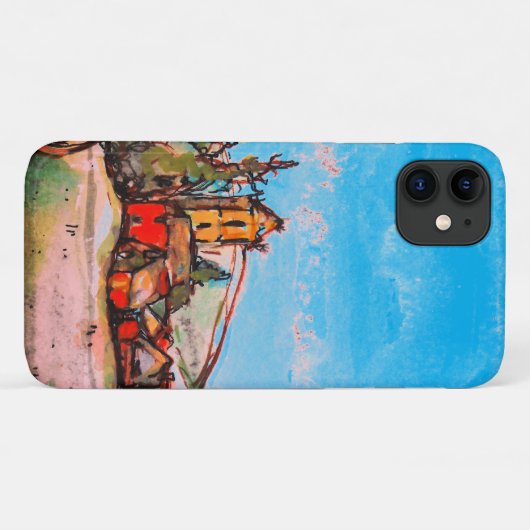Een Idyllic British Village-schets Case-Mate iPhone Case (Achterkant (horizontaal))