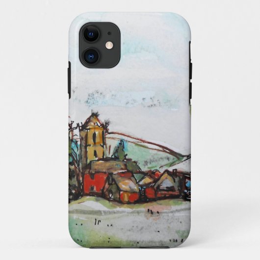 Een Idyllic British Village-schets Case-Mate iPhone Case (Achterkant)