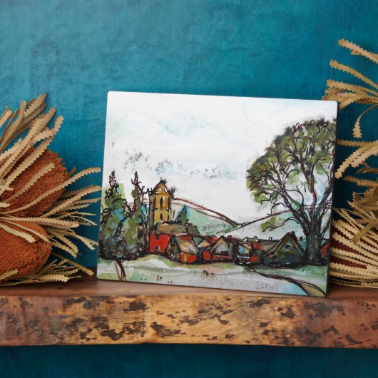 Een Idyllic British Village-schets Fotoplaat (Zijkant)