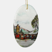 Een Idyllic British Village-schets Keramisch Ornament (Rechts)