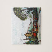 Een Idyllic British Village-schets Legpuzzel (Verticaal)