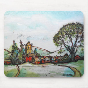 Een Idyllic British Village-schets Muismat