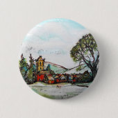 Een Idyllic British Village-schets Ronde Button 5,7 Cm (Voorkant)