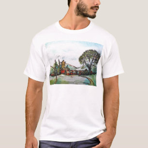 Een Idyllic British Village-schets T-shirt