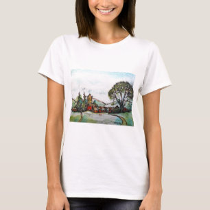 Een Idyllic British Village-schets T-shirt