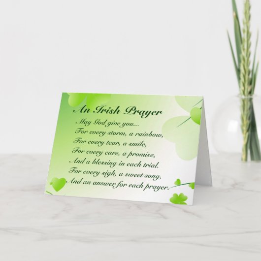 Een Iers Gebed - St Patrick's Kaart (Voorkant)