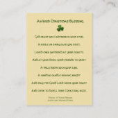 Een Iers kerstfeest dat de St. Patrick Heilige Kaa Visitekaartje (Achterkant)