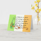 Een Iers Man is nooit Drink Wenskaart Kaart (Gele Bloem)