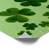 Een Iers Zegen/Shamrocks Poster (Hoek)