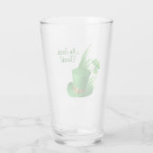 Een Ierse aanraking Kabouterklaverhoed in gras Glas (Achterkant)