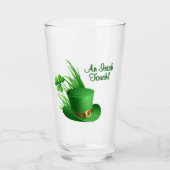 Een Ierse aanraking Kabouterklaverhoed in gras Glas (Voorkant)