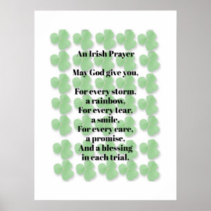 Een Ierse gebed Poster