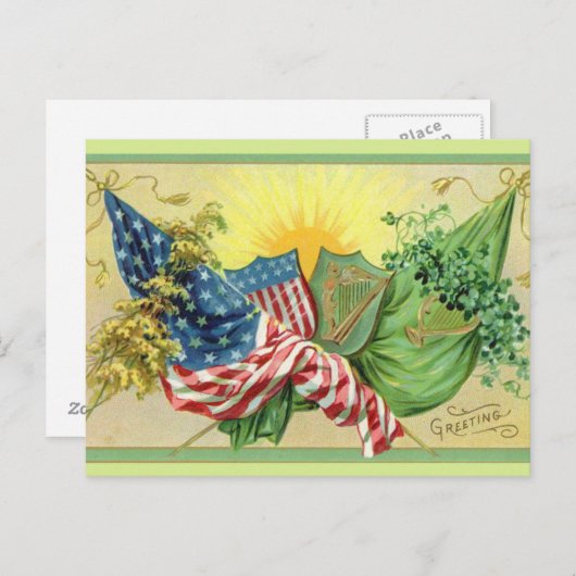 Een Ierse groet Briefkaart (Voorkant / Achterkant)