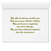 Een Ierse huwelijksbankkaart (Binenzijde Horizontaal (Onderkant))