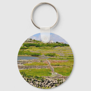 Een Ierse stenen muur Sleutelhanger