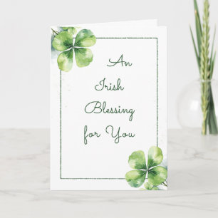 Een Ierse Zegen – Christelijke St. Patrick's Dag  Feestdagen Kaart