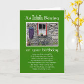 Een Ierse zegen op je verjaardag Kaart (Gele Bloem)