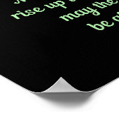 Een Ierse zegen voor een gelukkige reis Poster (Hoek)