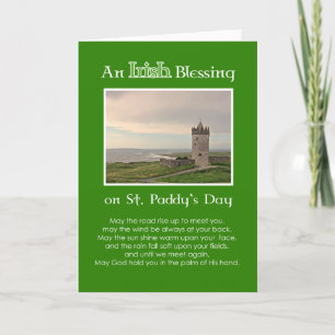 Een Ierse zegening St. Patrick's Day-Custom Foto Kaart