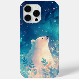 Een ijsbeer in een wonderlijke fantasiewereld iPhone 15 pro max hoesje
