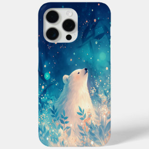 Een ijsbeer in een wonderlijke fantasiewereld iPhone 15 pro max hoesje