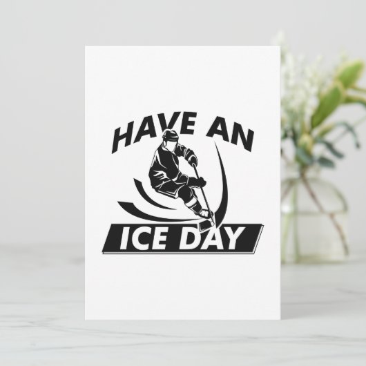 Een ijsdag hebben bedankkaart (Staand voorkant)