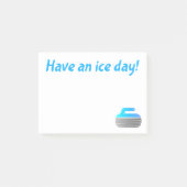 "Een ijsdag!" Krullende notities Post-it® Notes (Voorkant)