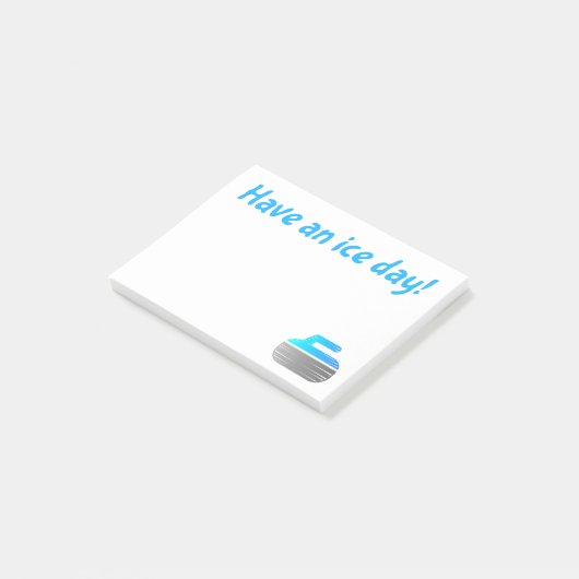 "Een ijsdag!" Krullende notities Post-it® Notes (Schuin)