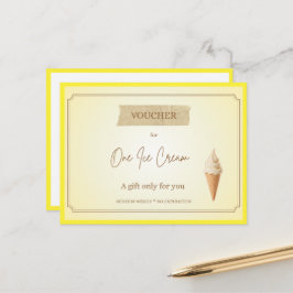 'Een ijsje' Grappige Cadeaubon Briefkaart