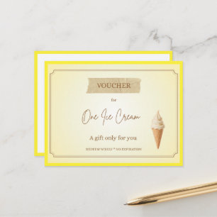 'Een ijsje' Grappige Cadeaubon Briefkaart