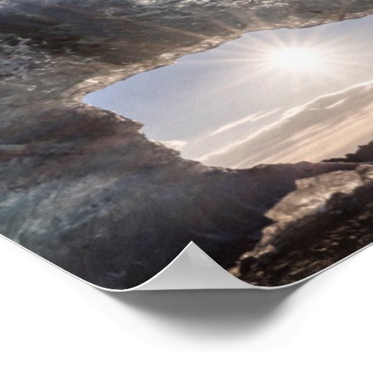 Een ijskolf uitzien, IJsland Poster (Hoek)