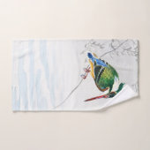 Een ijsvogel - Ohara Koson -  vogelkunst Handdoek (Handdoek)