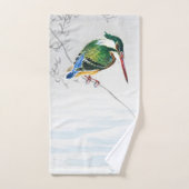 Een ijsvogel - Ohara Koson -  vogelkunst Handdoek (Handdoek)