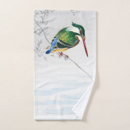 Een ijsvogel - Ohara Koson - vogelkunst Handdoek