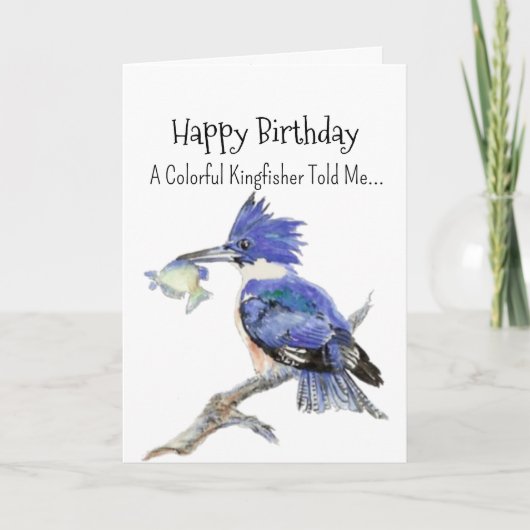 Een IJsvogel Persoonlijkheid Verjaardag Pretvogel Kaart (Voorkant)