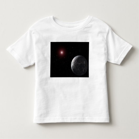 Een ijzige of rotsachtige planeet rond een schemer kinder shirts (Voorkant)