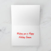 Een ijzige sneeuwman feestdagen kaart (Binnen)