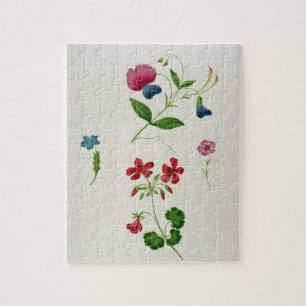 Een illustratie uit 'A New Treatise on Flower Pai' Legpuzzel