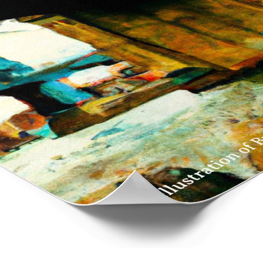 Een illustratie van het Poster van Brooklyn Bridge (Hoek)