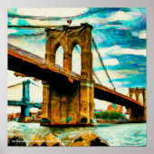 Een illustratie van het Poster van Brooklyn Bridge (Voorkant)