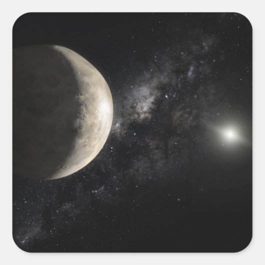 Een illustratie van Makemake Vierkante Sticker (Voorkant)