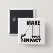 een impact vierkante button 5,1 cm (Voorkant /achterkant)
