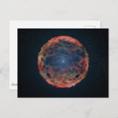 Een impressie van de kunstenaar van de supernova 1 briefkaart (Voorkant / Achterkant)